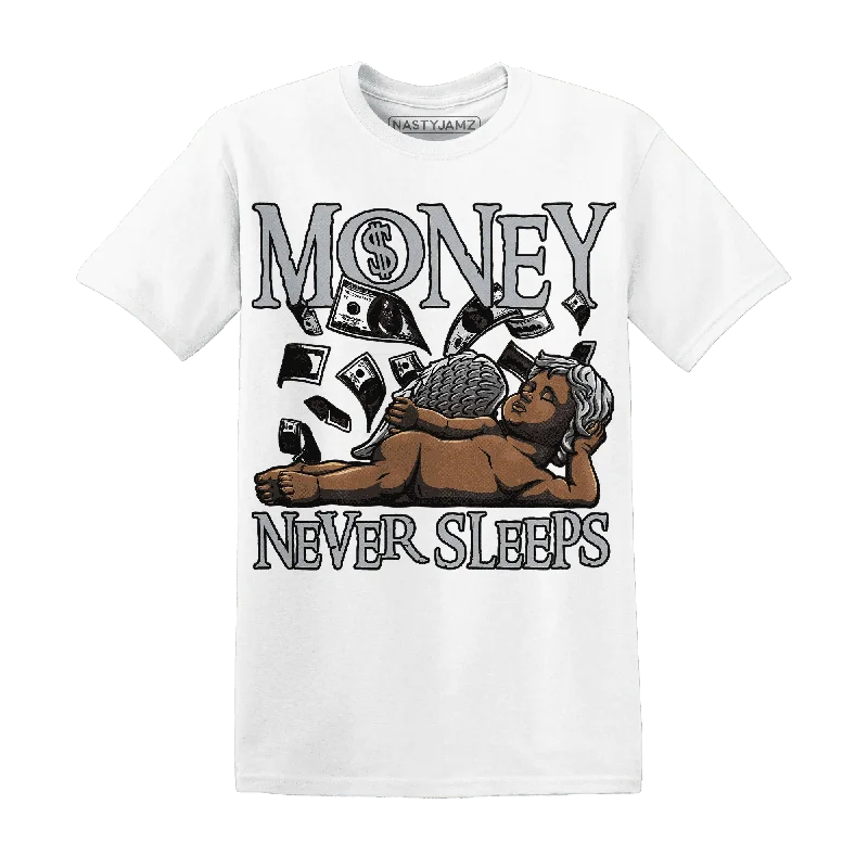 Unisex Everyday Fashion Essentials Ends Soon NastyJamz Wolf Grey 12s T-Shirt Match Money Never Sleeps