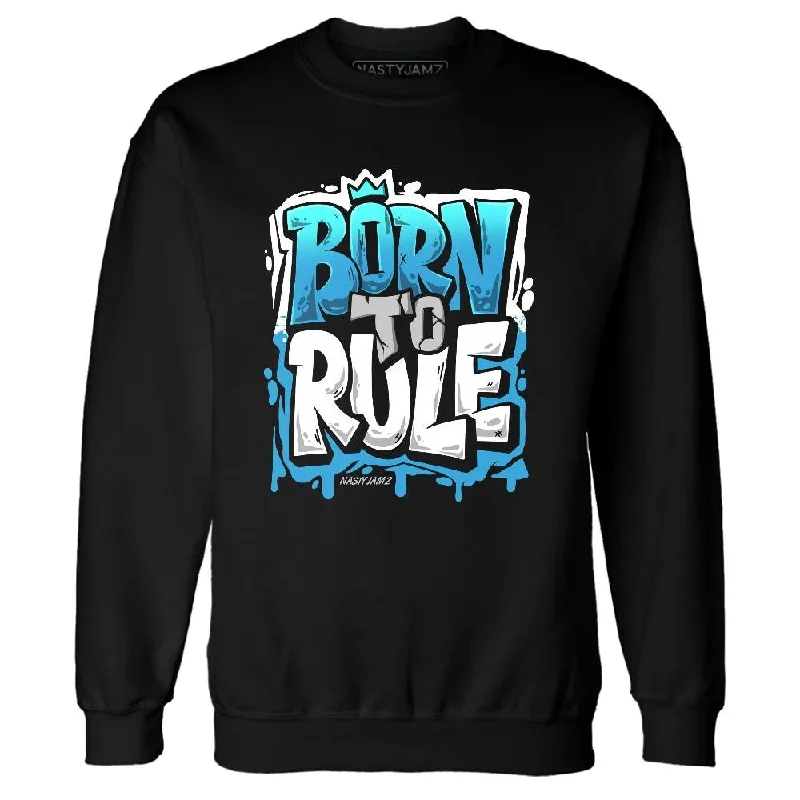 Gender-Neutral Trendy Clothing Styles Don't Miss Out Powder Blue 9s NastyJamz Sweatshirt Match Born To Rule