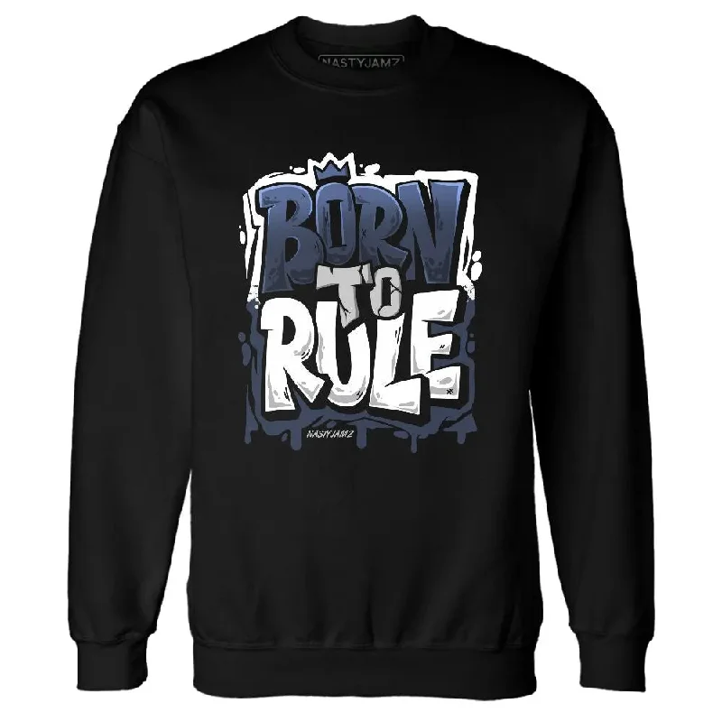 Fashion-Forward Gender-Neutral Outfit Ideas Swimwear Summer Blowout White Navy 6s NastyJamz Sweatshirt Match Born To Rule