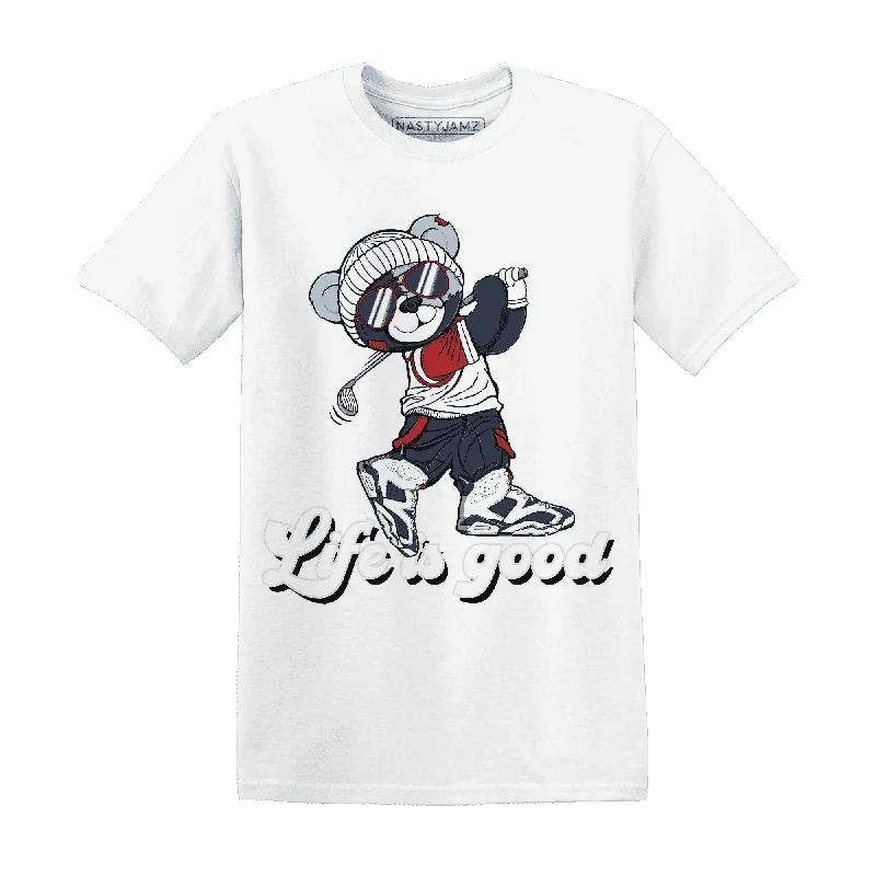 Fashion-Forward Gender-Neutral Outfit Ideas Unleash Your Trend Driven Style NastyJamz White Navy 6s T-Shirt Match BER Like Golf