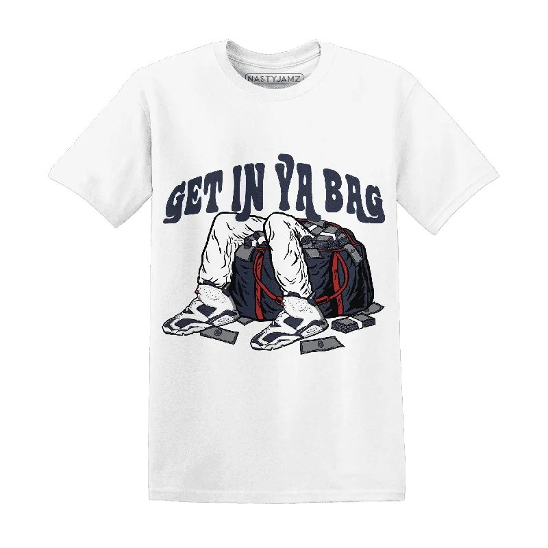 Classic And Timeless Unisex Style Chic Style, Always In Vogue NastyJamz White Navy 6s T-Shirt Match Get In Ya Bag