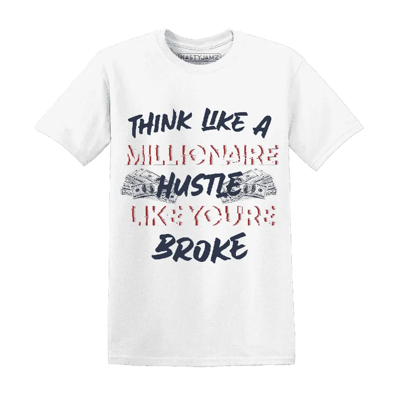 Gender-Neutral Clothing Styles Exclusive Discount NastyJamz White Navy 6s T-Shirt Match Hustle Millionaire