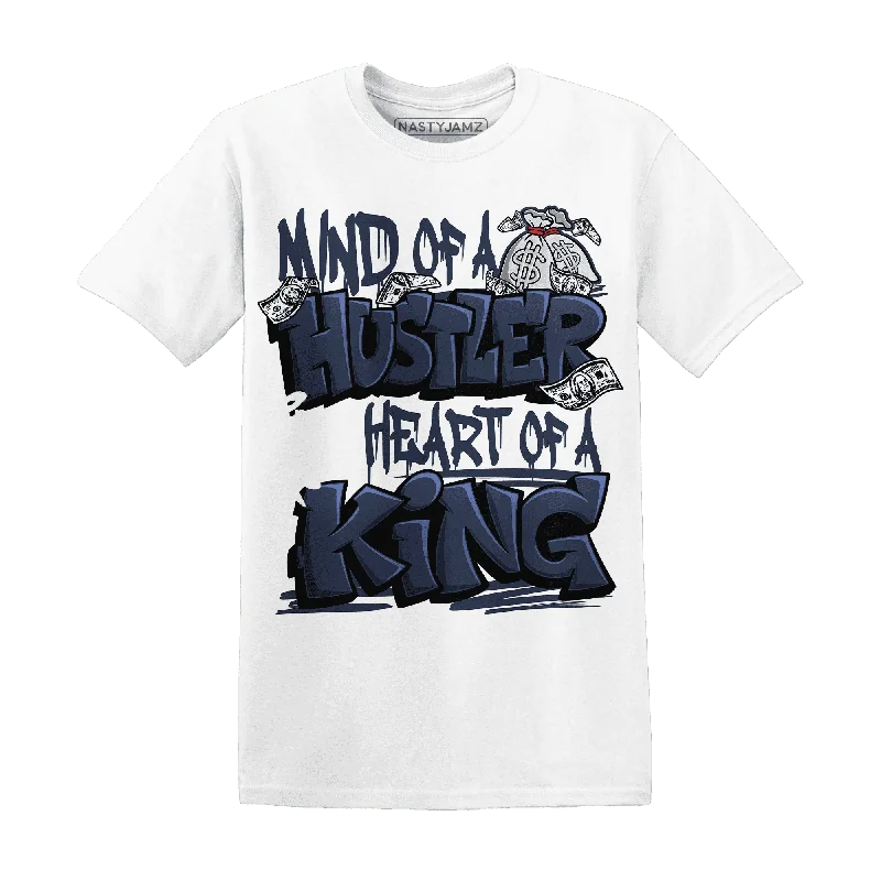 Fashion-Forward Unisex Apparel Urban Elegance Deals NastyJamz White Navy 6s T-Shirt Match  Hustler Heart King