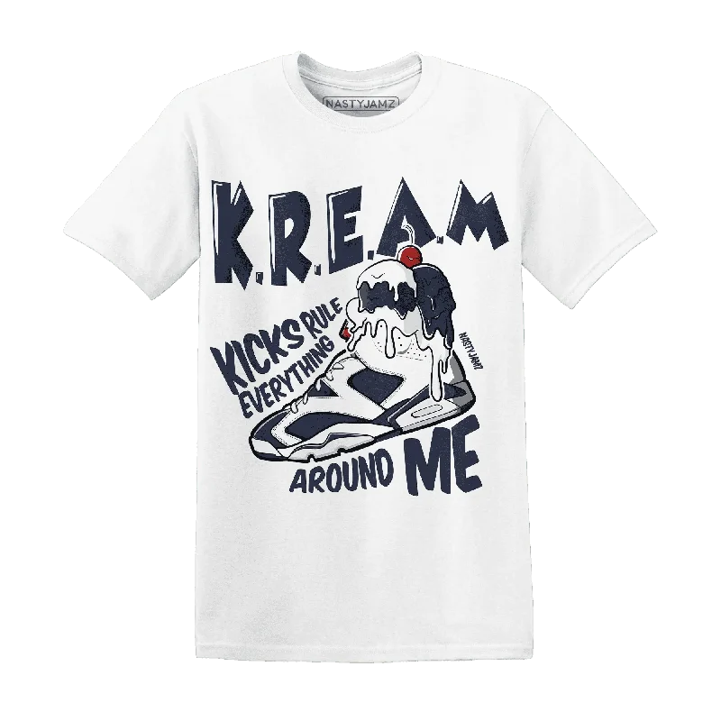 Relaxed-Fit Unisex Fashion For All-Day Comfort Classic Modern Offers NastyJamz White Navy 6s T-Shirt Match  Kream Sneaker