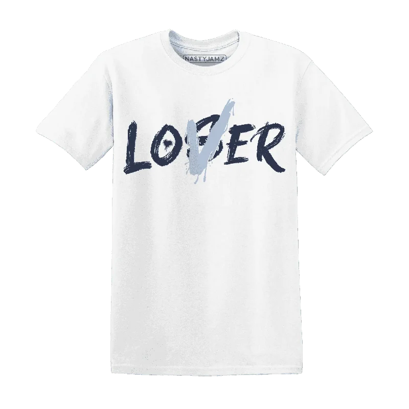 Gender-Neutral Trendy Clothing Styles Limited Stock NastyJamz White Navy 6s T-Shirt Match  Loser Lover