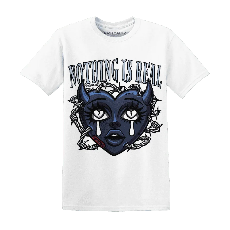 Trendy Unisex Limited Styles NastyJamz White Navy 6s T-Shirt Match Nothing Is Real