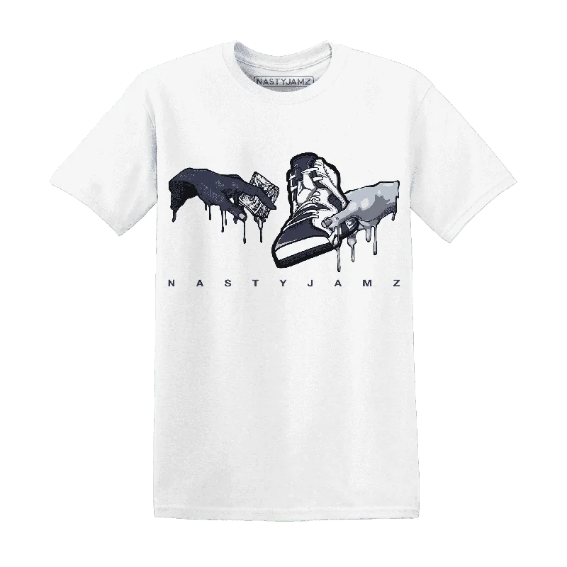 Comfortable Gender-Free Fashion Choices Premium Style NastyJamz White Navy 6s T-Shirt Match Take My Money Sneaker