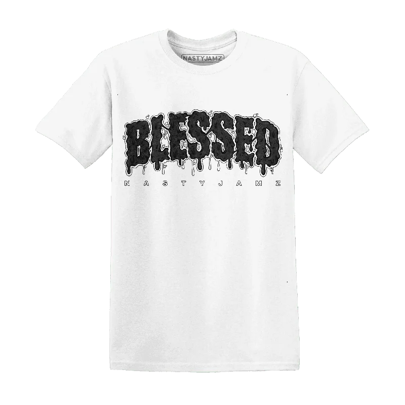 Relaxed-Fit Unisex Fashion For All-Day Comfort Timeless Elegance Sale NastyJamz White Thunder 4s T-Shirt Match  Blessed Text