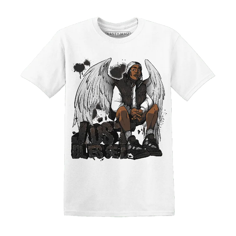 Breathable And Lightweight Unisex Wear Find Your Unique Flair NastyJamz White Thunder 4s T-Shirt Match  Just Blessed