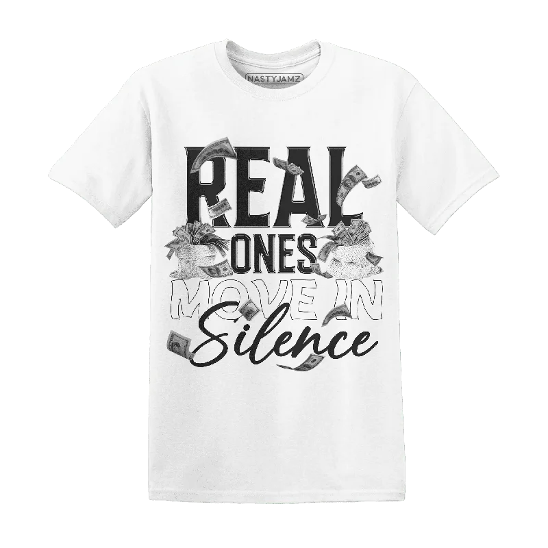 Chic And Casual Unisex Fashion Trends Don't Miss Out NastyJamz White Thunder 4s T-Shirt Match  Move In Silence Money