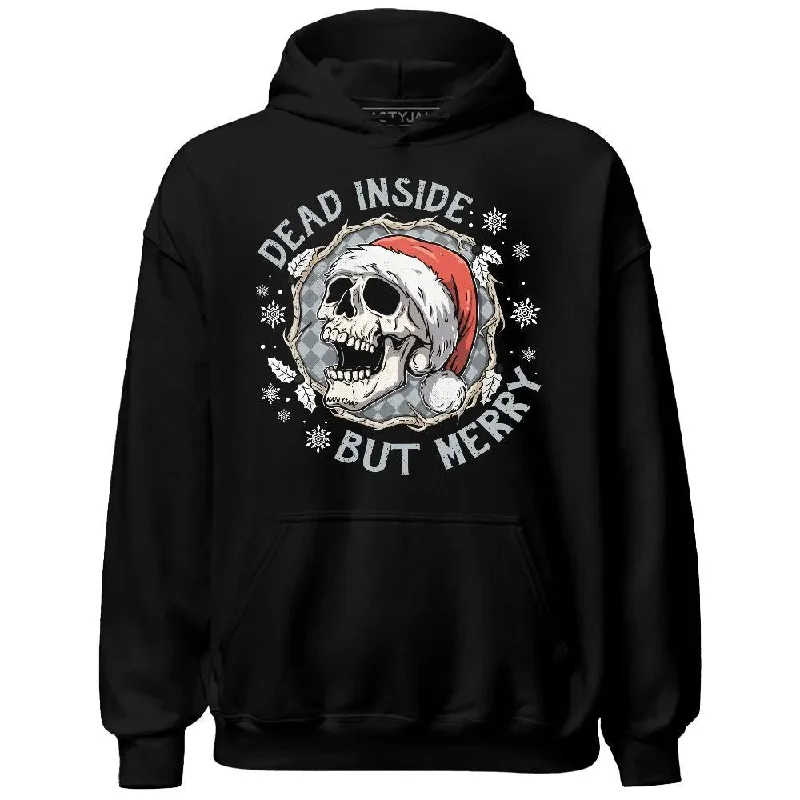 Classic And Timeless Unisex Style Limited Edition Wolf Grey 12s NastyJamz Hoodie Match Dead Inside But Merry