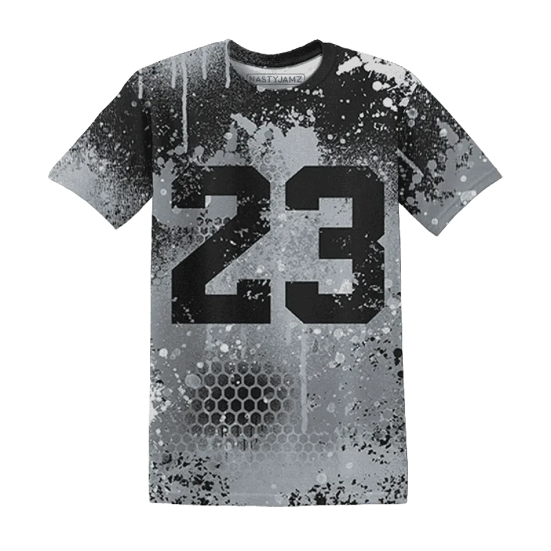 Casual And Trendy Unisex Fashion Staples Affordable Trendy Fashion NastyJamz Wolf Grey 12s T-Shirt Match 23 Painted Graffiti