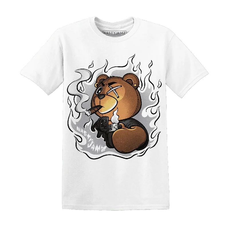 Comfortable Gender-Free Fashion Choices Flash Sale Now NastyJamz Wolf Grey 1s T-Shirt Match  BER Burn Fear