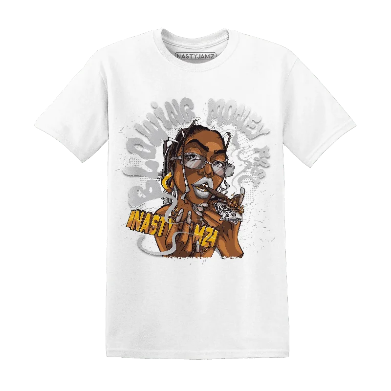 Fashion-Forward Gender-Neutral Outfit Ideas Get The Latest Trends NastyJamz Wolf Grey 1s T-Shirt Match  Blowing Money Fast Girl