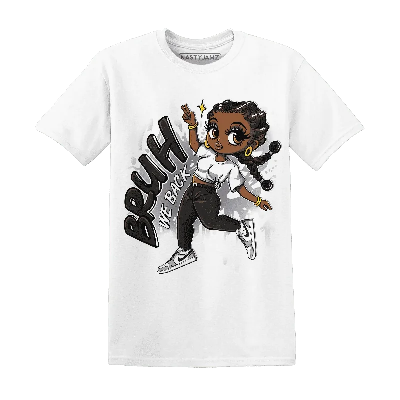 Breathable And Lightweight Unisex Wear Style Revolution NastyJamz Wolf Grey 1s T-Shirt Match  Bruh We Back Girl