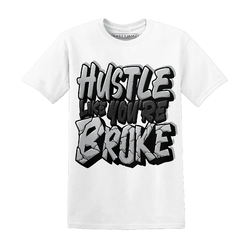 Breathable And Lightweight Unisex Wear Evening Elegance NastyJamz Wolf Grey 1s T-Shirt Match  Hustle Like Broke