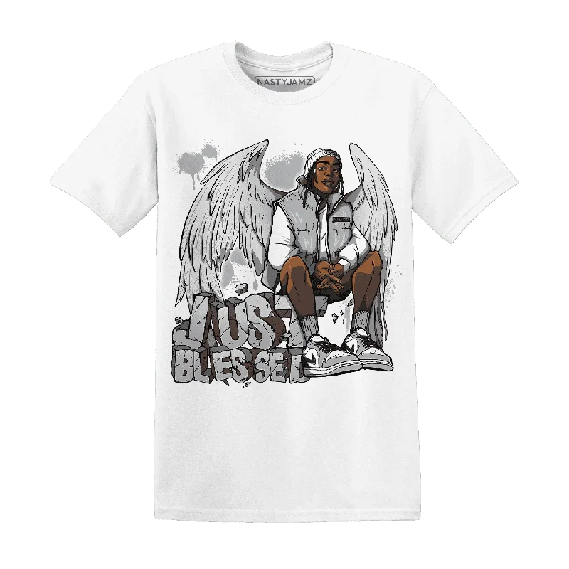 Lightweight And Breathable Unisex Wear Elegant Fashion Offers NastyJamz Wolf Grey 1s T-Shirt Match  Just Blessed