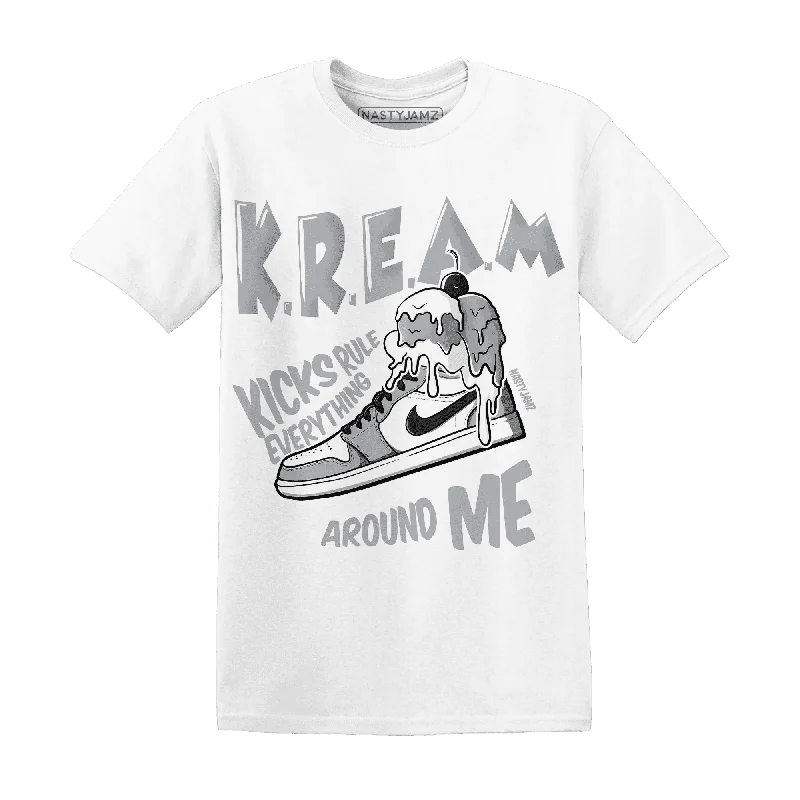 Effortless And Modern Unisex Dressing Sophisticated Style Offers NastyJamz Wolf Grey 1s T-Shirt Match  Kream Sneaker