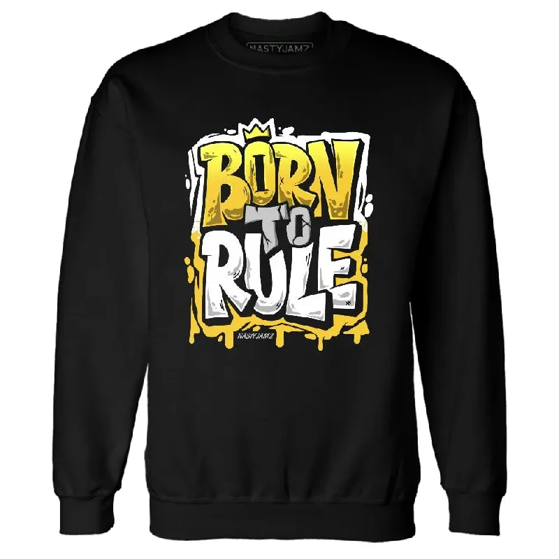 Minimalist Unisex Wardrobe Must-Haves Hot Deals Yellow Ochre 6s NastyJamz Sweatshirt Match Born To Rule